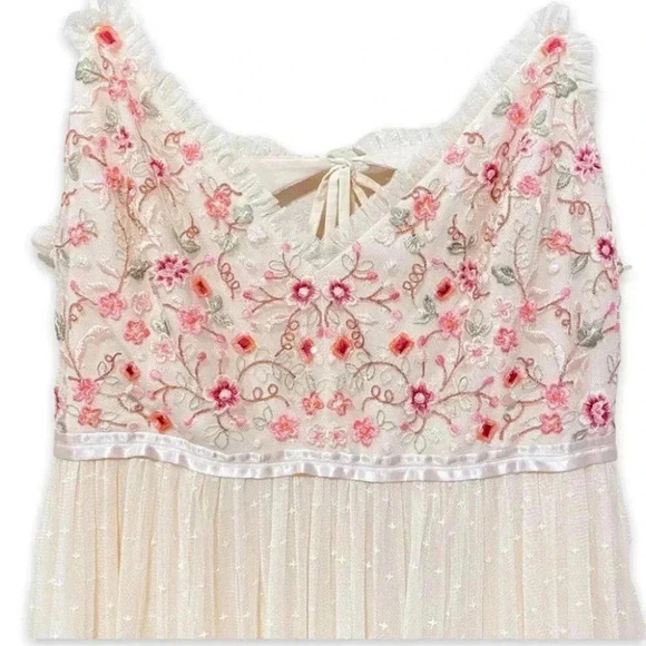 NWT Anthropologie BHLDN Needle & Thread Elsie Cami Floral Maxi Dress Size 14 - Picture 8 of 13